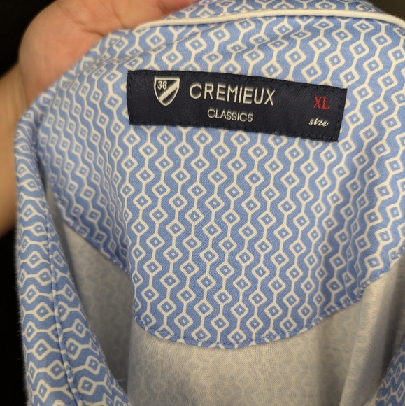 Daniel Cremieux Classics Polo Shirt Men's XL Blue White Short Sleeve Cotton EUC - Picture 4 of 6